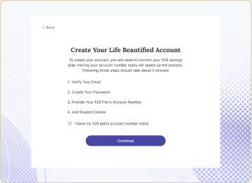 529 onboarding screen